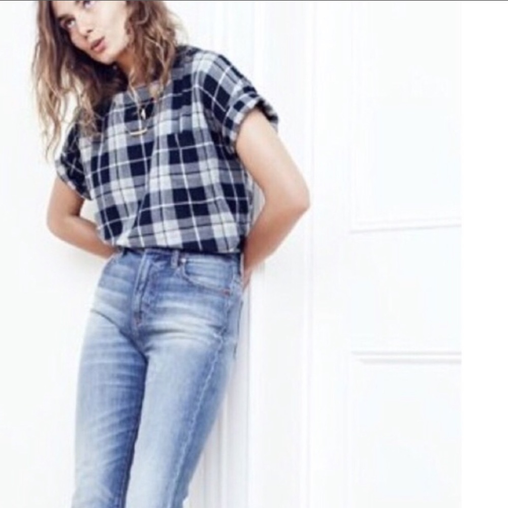 Madewell Bedford Plaid Boxy Tee